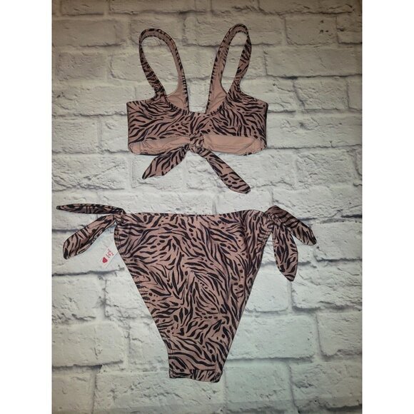 NWT Xhilaration Junior's Size XS Animal Print Bikini 2pc Swimsuit Set - Picture 6 of 6